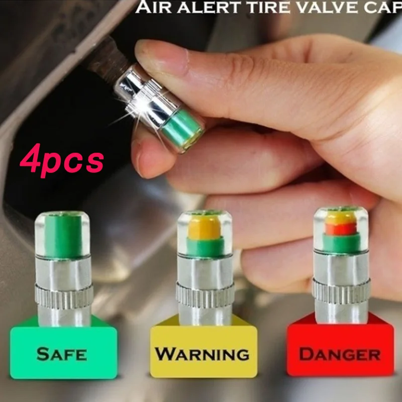 4 шт./компл. Автомобильная Беспроводная насадка клапана шинного давления для