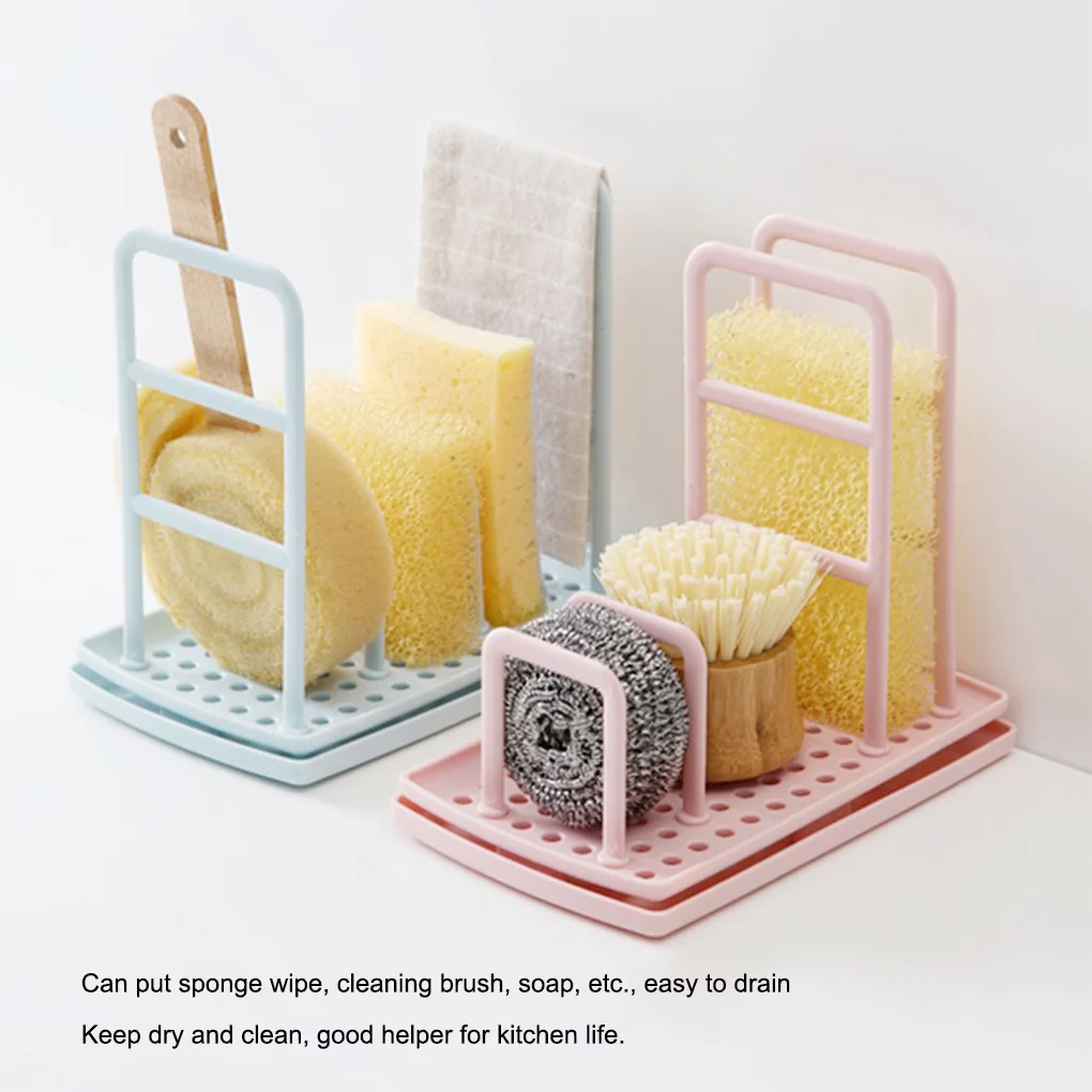 

Storage Holders Racks Kitchen Standing rag hanger Punch-free counter top Sink dishcloth sponge drain rack pool rack organizer