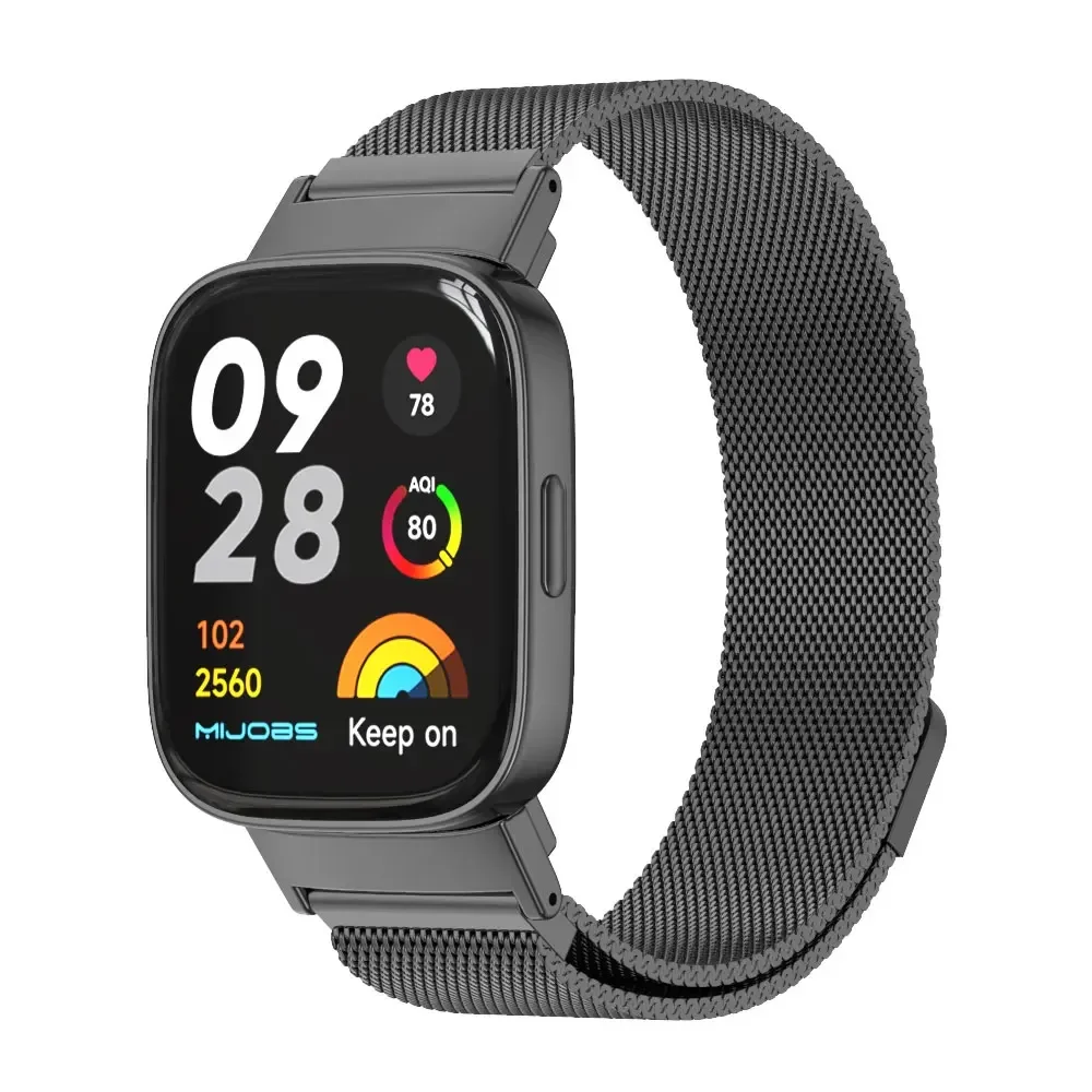 Фото Магнитный металлический ремешок для умных часов Redmi Watch 3 Lite, браслет из нержавеющей стали, ремешок для часов Redmi Watch 3 Active Correa №2
