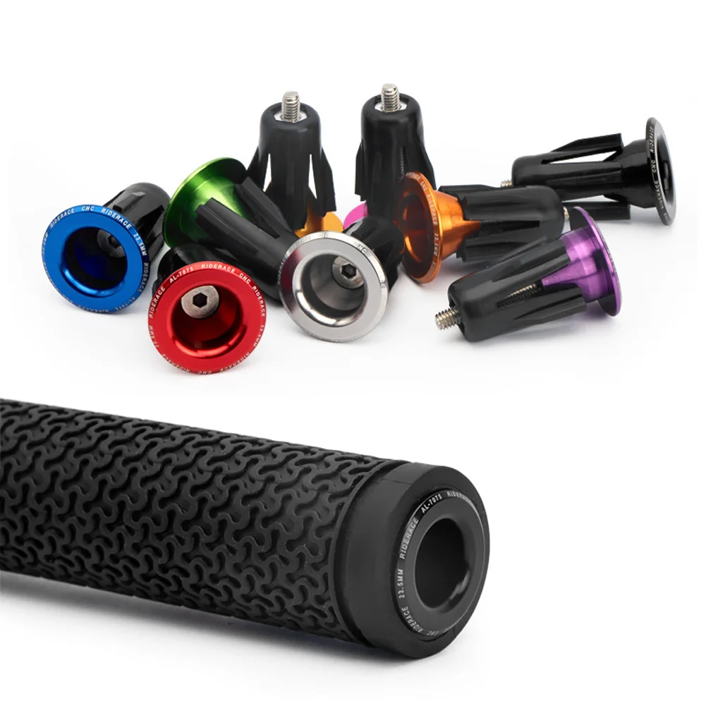

1Pair Bike Handlebar End Plug Aluminum Alloy Lock MTB Handle Bar Grips Cover Cap Mountain Road Bike Grip Cover Bicycle Accessory
