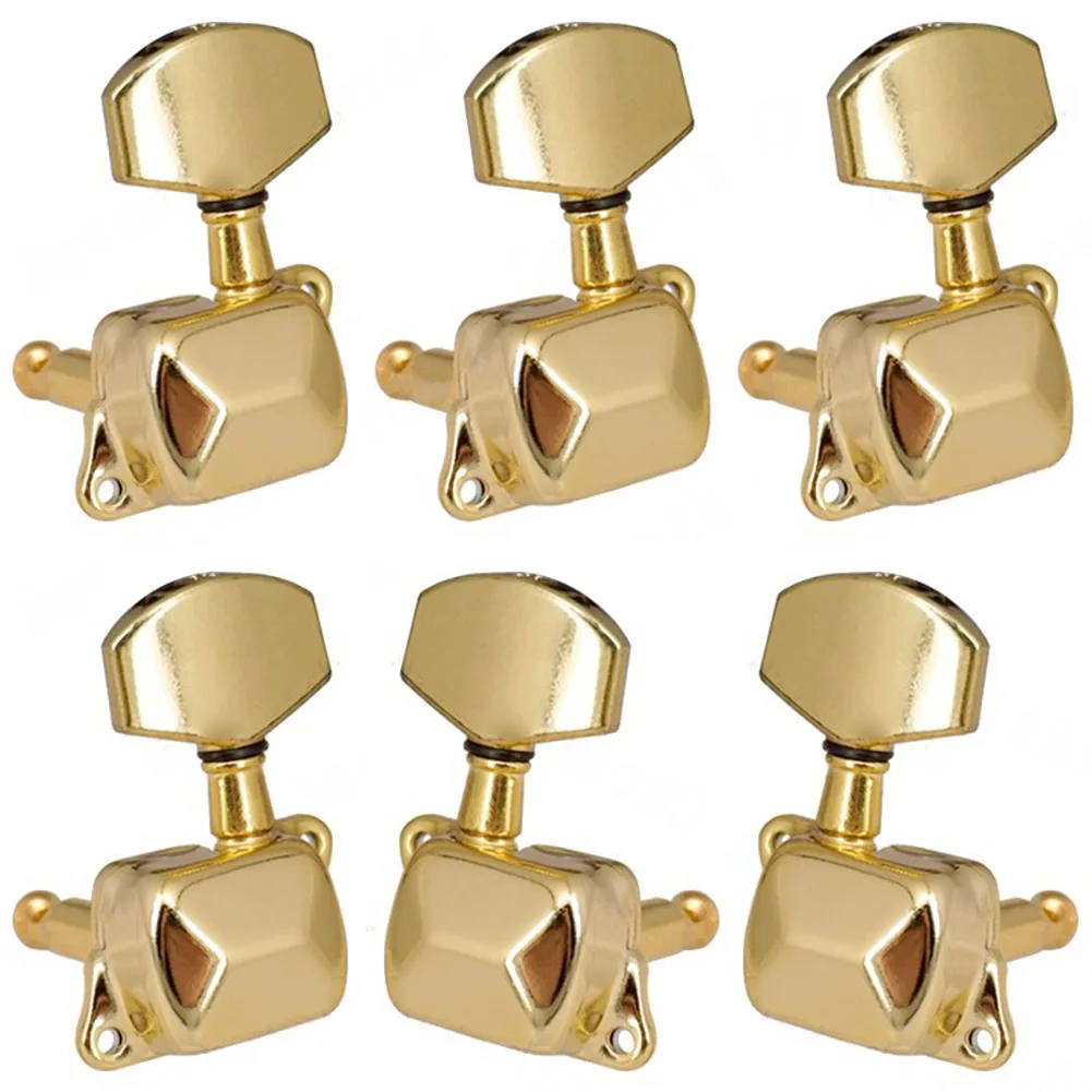 

6PCS String Tuning Peg Metal SemiClosed ButtonTuner For Electric /Acoustic Guitar Professional 3L3R/6L/6R/2L4R/2R4L Guitar Tuner