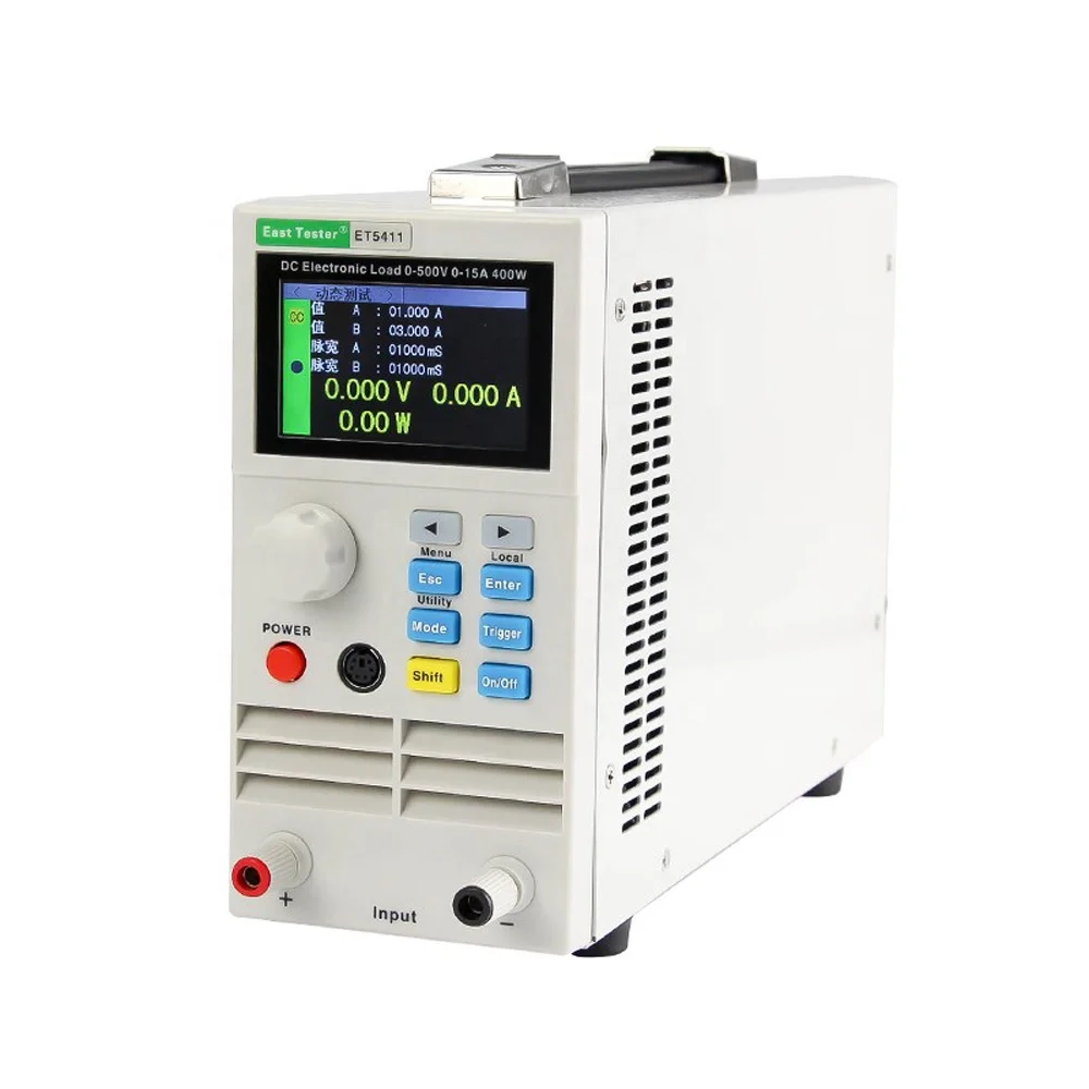 

ET5411 500V/15A 400W High Precision Programmable Professional Battery Tester DC Electronic Load Battery Capacity Tester