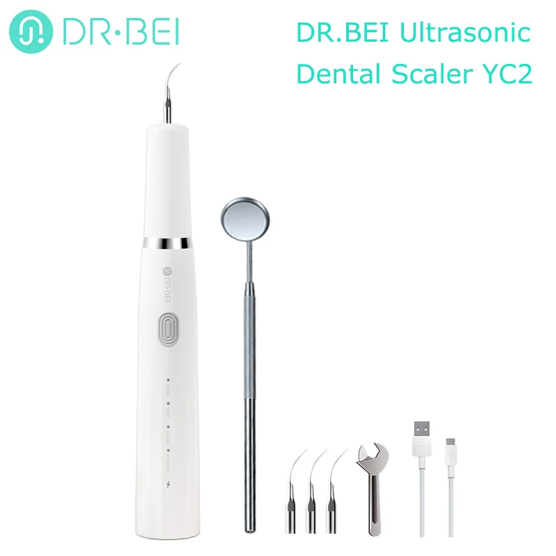 

DR.BEI Ultrasonic Dental Scaler YC2 Electric Tooth Calculus Remover Tooth Stains Tartar Dentist Teeth Whiten Oral Hygiene Clean