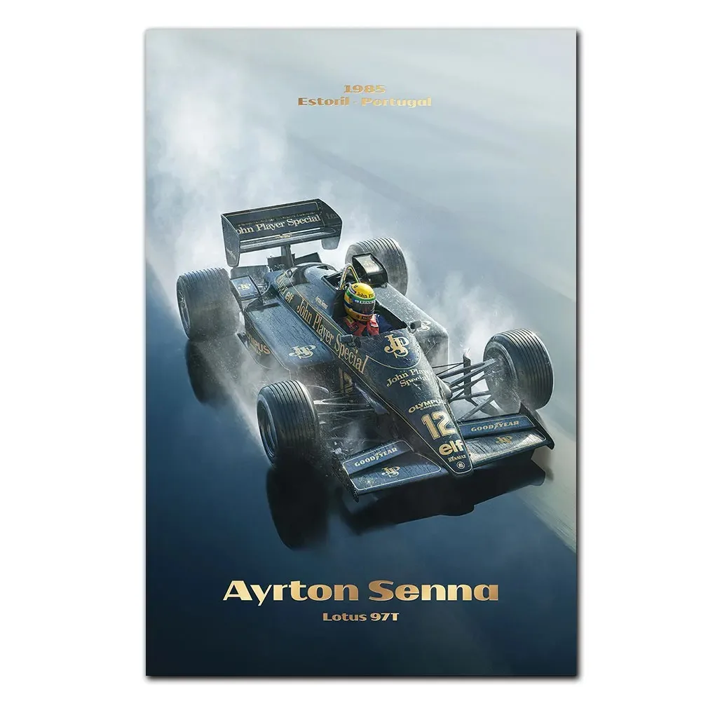 

Айртон Сенна Классический Гоночный Автомобиль Художественный Принт Холст Постер Домашний Декор Настенное Искусство Для Гостин...