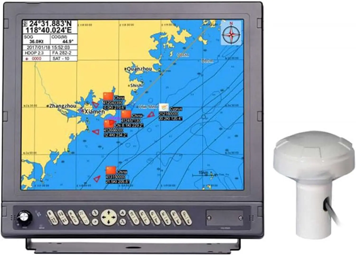 Xinuo HM-1815N 15-дюймовый дисплей Рыбацкая лодка GNSS GPS-навигатор Морская диаграмма