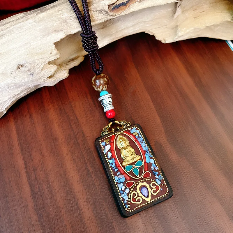 Подвеска Танг-га из Непала Зеленая Тара Будда Амитабха буддийские таблички