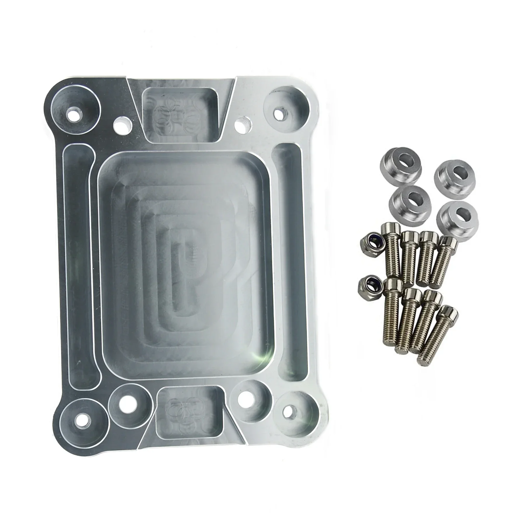 Shifter Base Plate Billet For Civic Integra RSX EG EK / K20 K24 K-Series Engine Aluminum Silver Motor