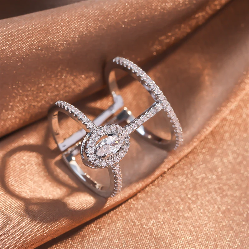 UILZ простой модный геометрический дизайн с отверстием металлическое женское