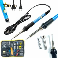 60w electric soldering iron kit adjustable temperature 220v110v welding tools adjustable electric soldering iron set kit