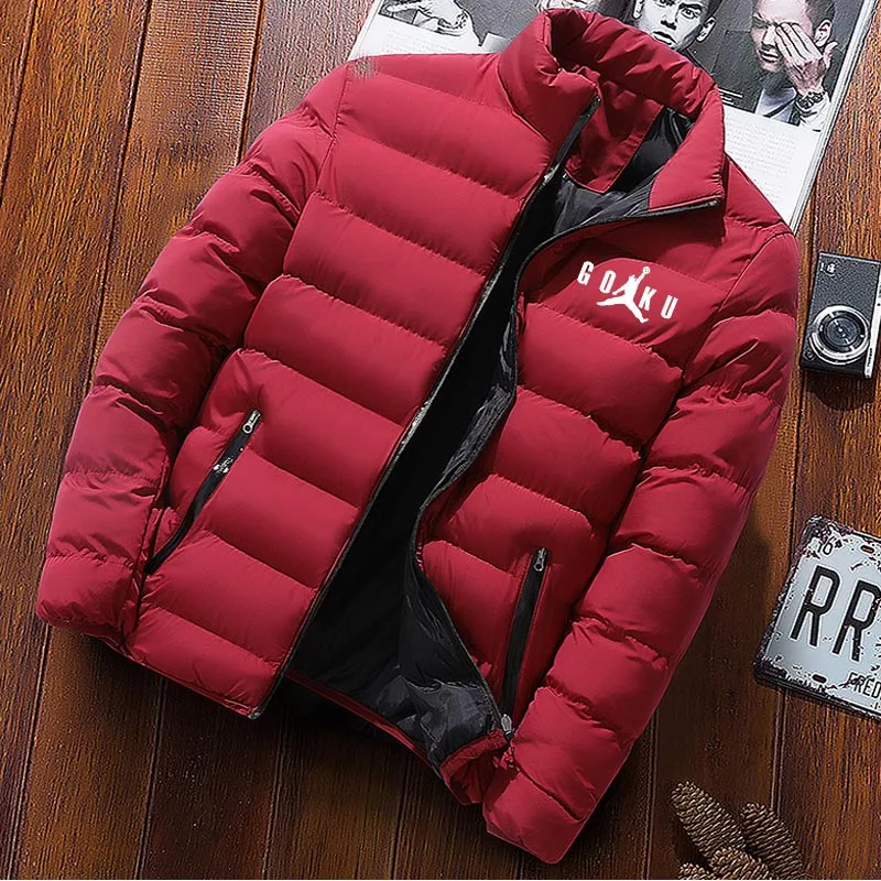 

Men Jacke Windbreaker Cotton Padded Jacket Casual Sports Autumn Winter Men's Stand Collar Warm Thick Parkas Jacket Youth Trend
