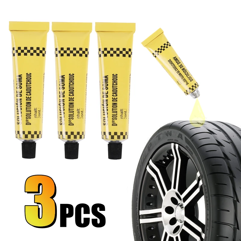 Automobile Motorcycle Bicycle Tire Tyre Repairing Glue Inner Tube Puncture Repair Rubber Vulcanized Adhesive Repair Tool 12g New