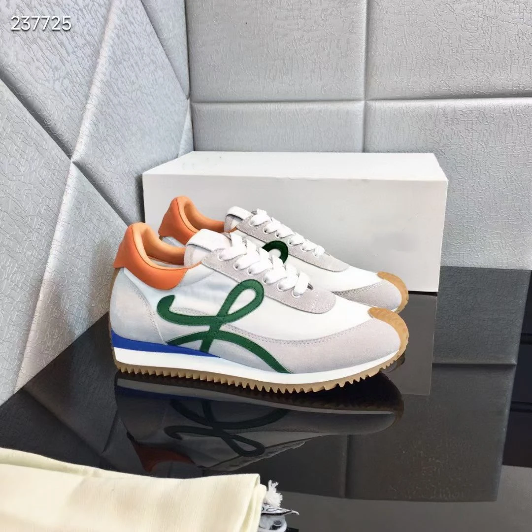 ICCLEK Casual Sneakers Luxury Nylon Leather Suede Mixed Color Thick Bottom Couple Shoes Women Men Splicing Brand Sports Shoes