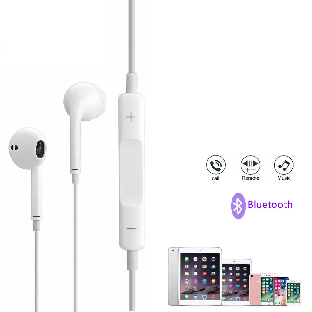

Wired Bluetooth Earphones Music Headset for Apple Phone 13 12 11 Pro XR XS Max 8 7 Plus Earbuds with Mic HiFi Stereo Headphones