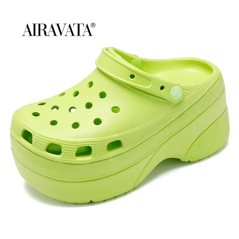 Platform Slippers Summer Womens Sandals 10cm Wedges Ladies Outdoor Clogs Thick Street Beach Slides Girls Flip Flops Garden Shoes