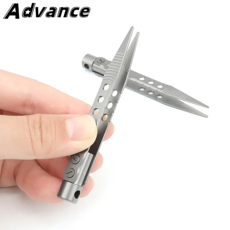 

1pcs Titanium Tweezers EDC Titanium Alloy Tweezers Nipper Outdoor Tool