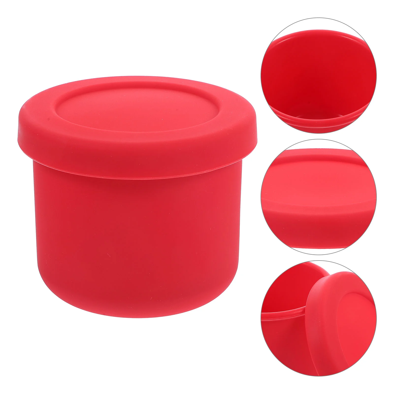 

Food Accessory Round Box Household Container Wear-resistant Silica Gel Portable