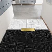 modern luxury 3d gold black white carpet for modern living room fashion simple bedroom rug decor floor mat bathroom doormat