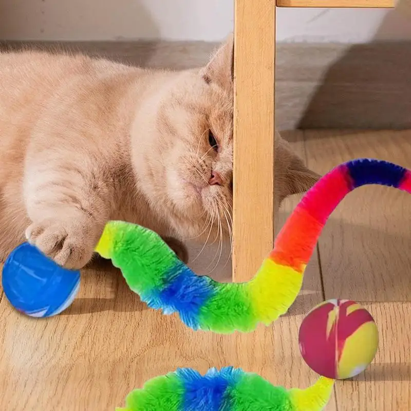 3 шт. жевательные игрушки для кошек с хвостом