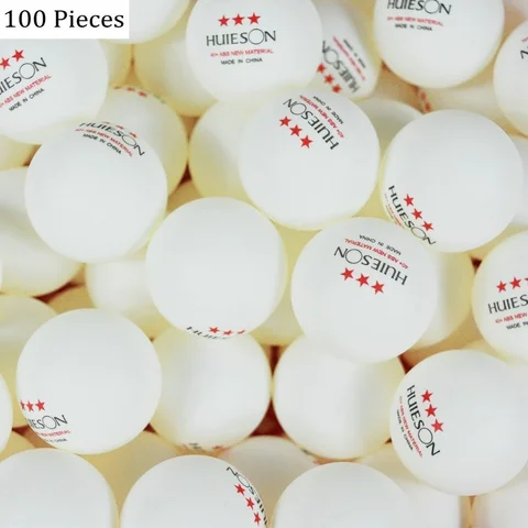 Мячи для настольного тенниса Huieson 30 50 100, новый материал на английском языке, мячи для настольного тенниса 3 звезды 40 + ABS пластик, мячи для пинг-понга, тренировочные мячи для настольного тенниса
