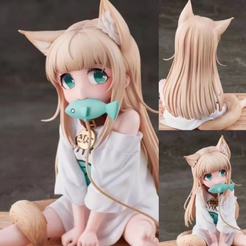 

12cm My Cat Is A Lovely Girl Anime Figure Soybean PVC Action Figure Collectible Model Doll Toy