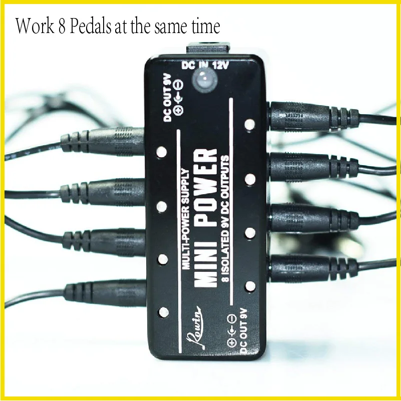 Rowin LEF-329 Mini Power Pedal Guitar Pedals Power Supply Multi Circuit Power 8 Isolated 9V Output With Short Circuit Protect