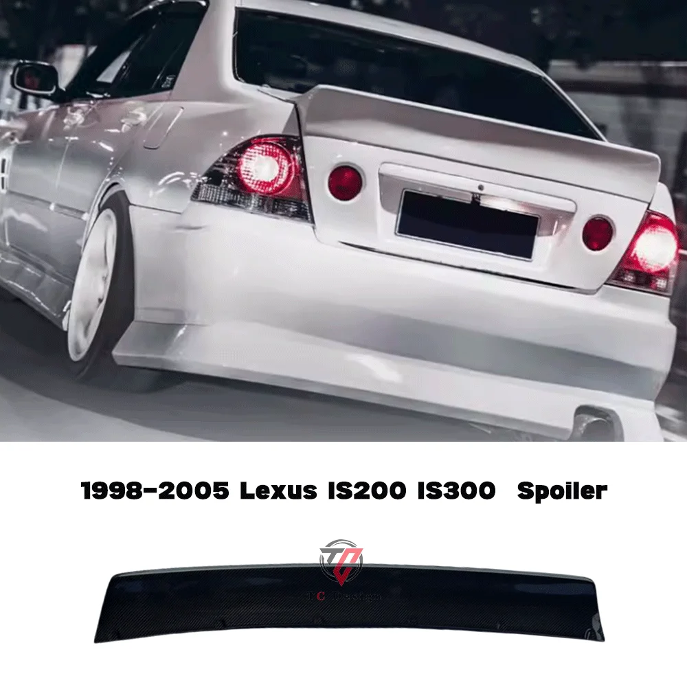 Фото Для 1998, 1999, 2000, 2001, 2002, Lexus IS200 Altezza Modif/38, глянцевый черный, задний спойлер из настоящего углеродного волокна, крышка багажника GT TRD Style №3