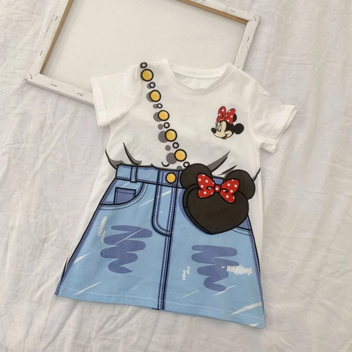 

Summer Short sleeve Minnie girls Dress Party Dresses Kids Girls Birthday Gifts 2-6Y Children Girls Dress Baby Girl Clothes