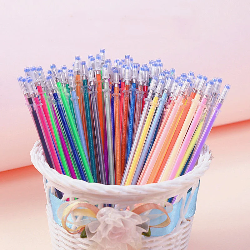 

100 Colors Gel Pen Refill Rod 0.7mm Multi Colored Painting Ink Pens Refills Metallic Pastel Neon Glitter DIY Graffiti