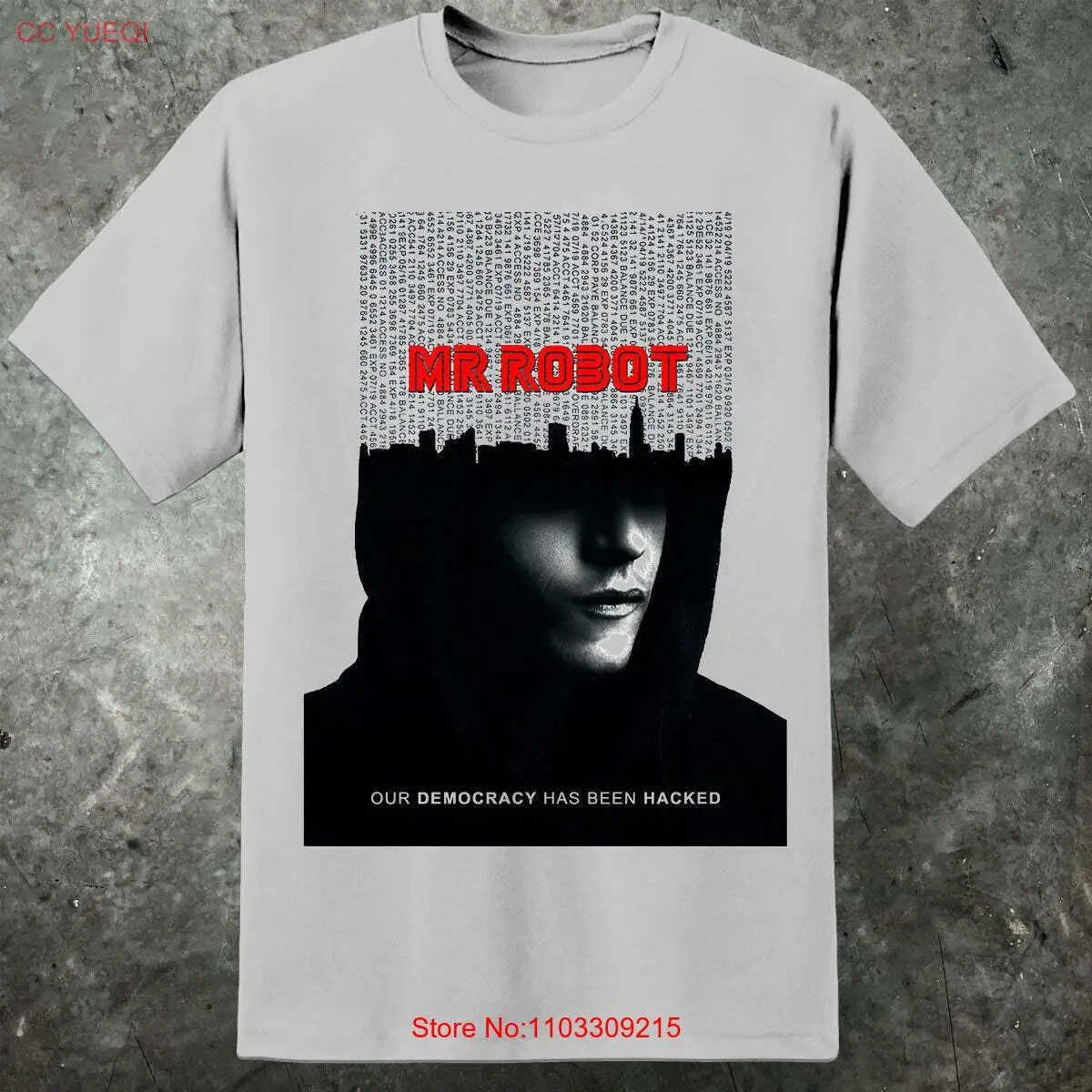 Мужская футболка с надписью Mr Robot Эллиот