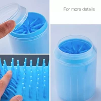 2022jmt dog paw cleaner cup soft silicone combs portable outdoor pet towel foot washer paw clean brush quickly wash foot cleanin