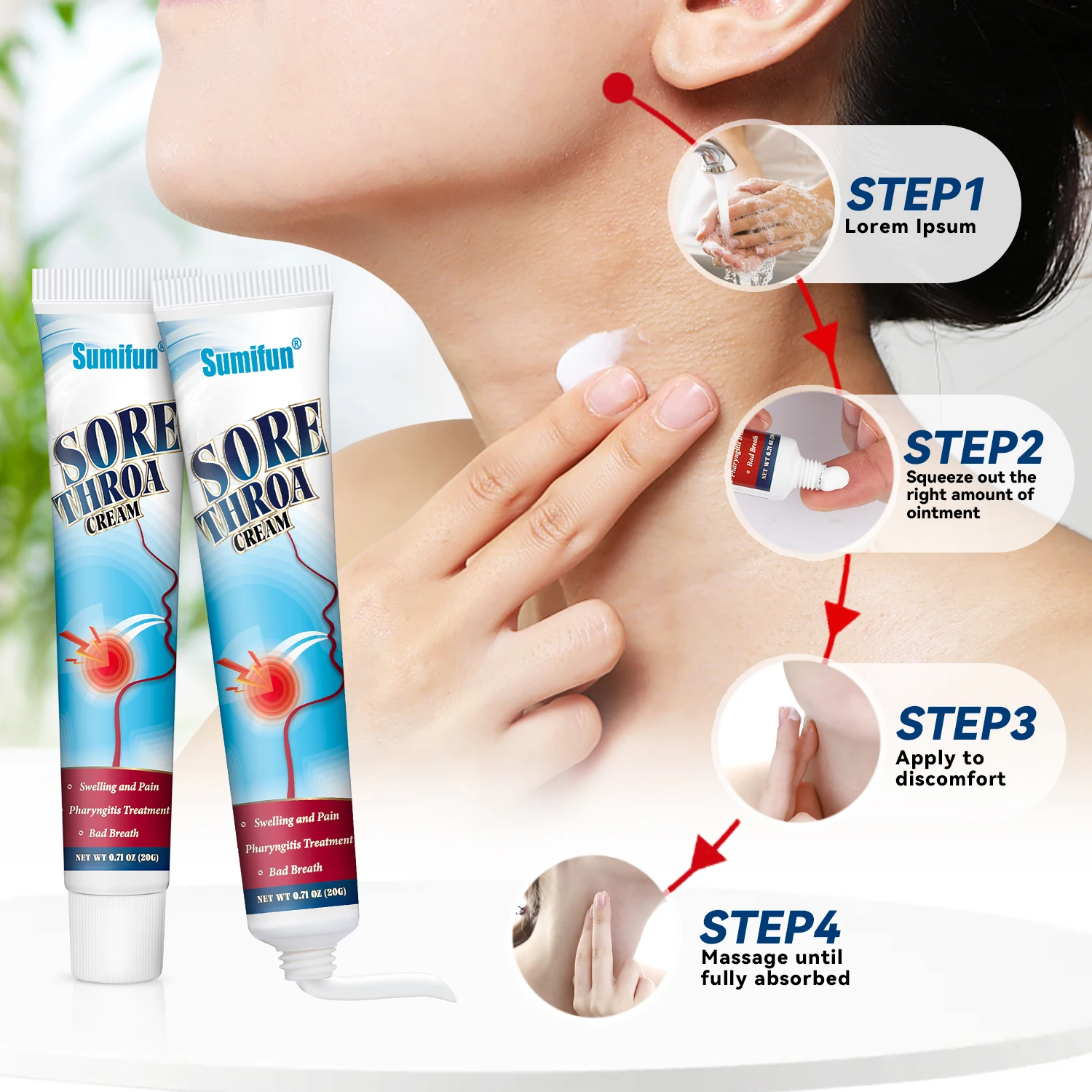 Мазь Sumifun для лечения болей в горле крем снятия хронического лекарства от
