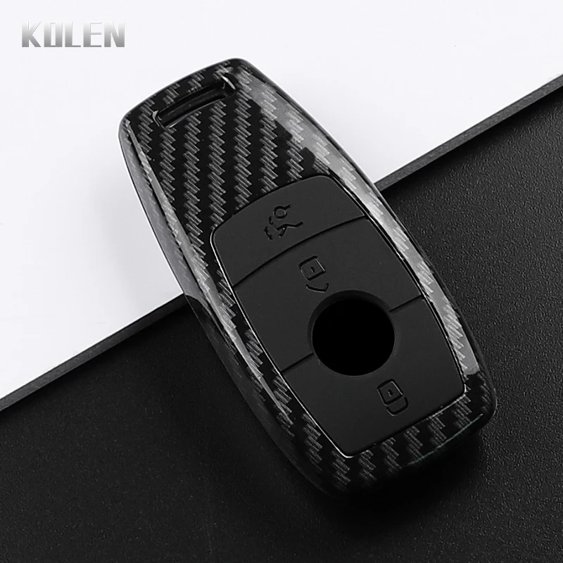 

Чехол для ключа автомобиля в стиле ABS из углеродного волокна для Mercedes Benz A C E S G Class W177 W205 W213 X167 W222 CLA ...