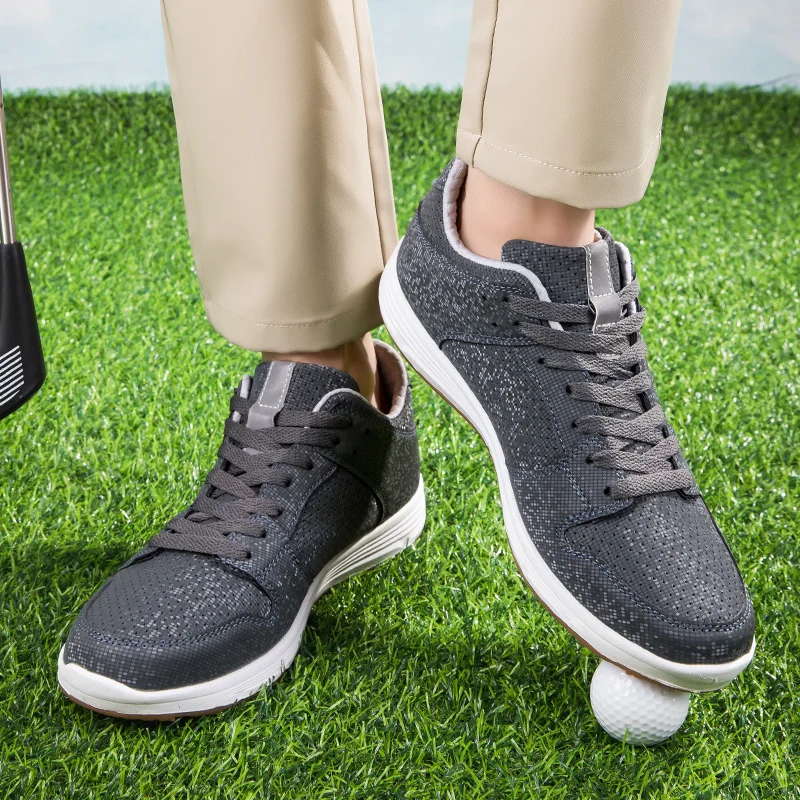 Professional Golf Shoes Brand Comfortable Men and Women Gray Black Grass Anti-skid Golf Training Shoes Size 36-46