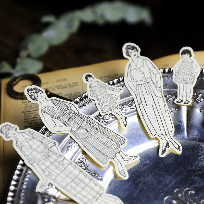 

58 звёздочка, винтажный Модный дизайн, женские бумажные наклейки, самодельные Переводные картинки для книг на ноутбук/декоративные Скрапбук...