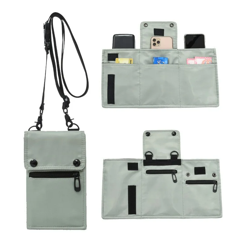 

Mini Men Shoulder Crossbody Bag Casual Three Fold Money Clip Mobile Phone Bag Multifunctional Waterproof Chest Bags Fanny Pack