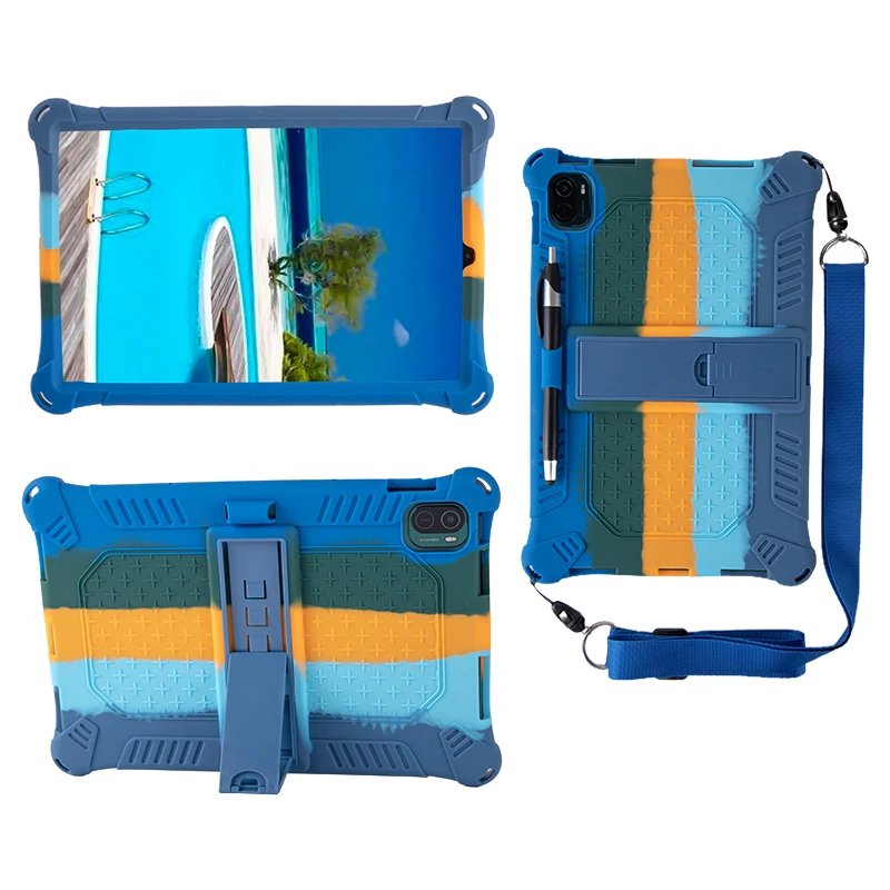 

Детский безопасный Чехол для Xiaomi Pad 5 Pad 5 Pro 11 дюймов, мягкий силиконовый защитный чехол для планшета, подставка с плечевым ремнем