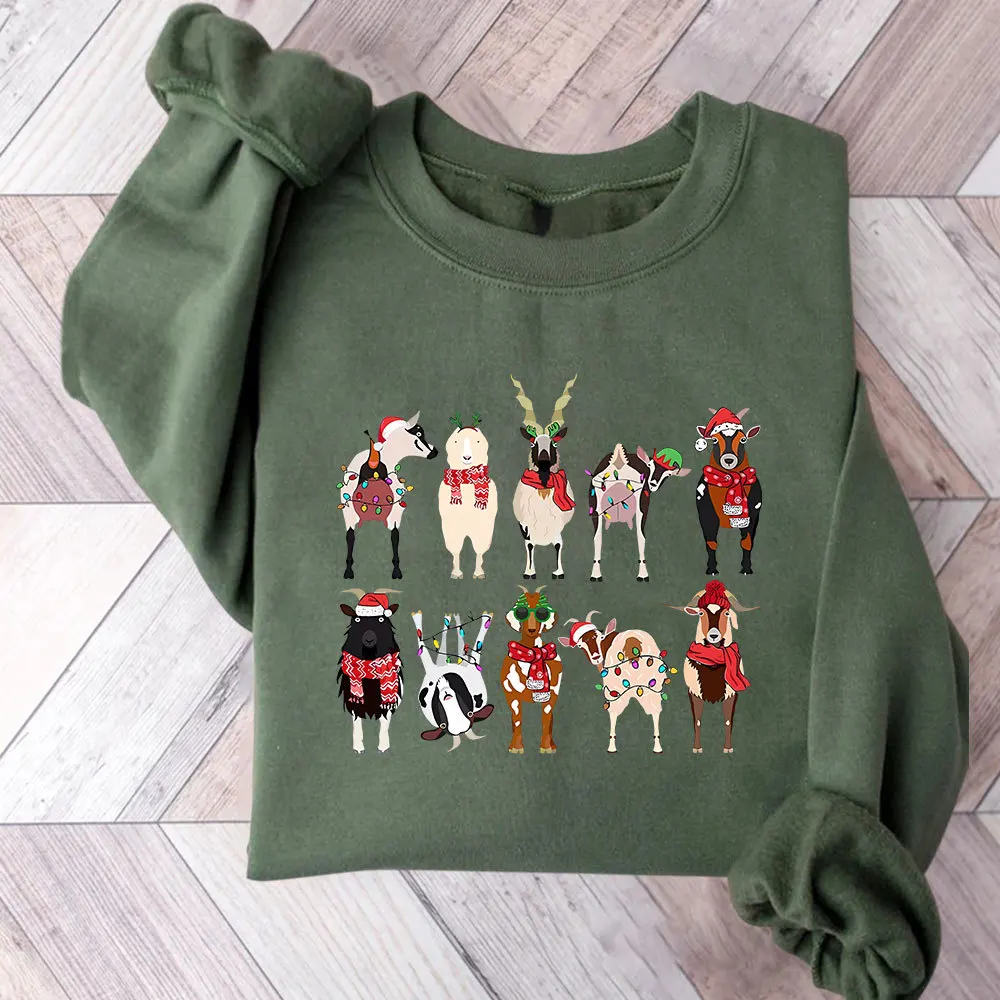 Женская Толстовка С Капюшоном Повседневная Свободная Посадка Рождественским