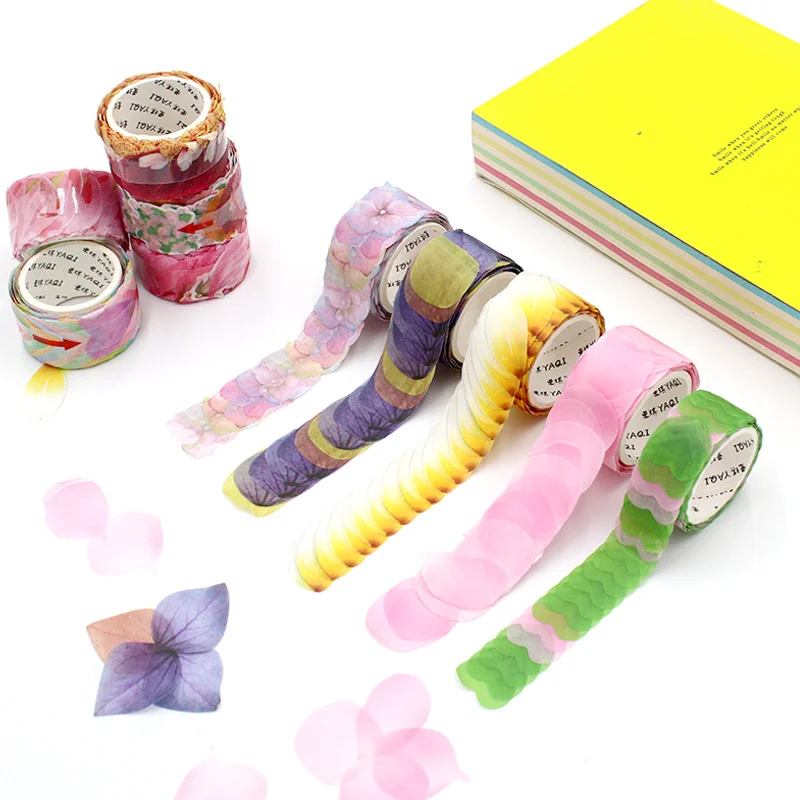 

200 pcs/roll Flower Washi Tape Set DIY Cute Sticker Scrapbook Journal School Supplies Cherry Blossoms Kawaii Stationery for Kids