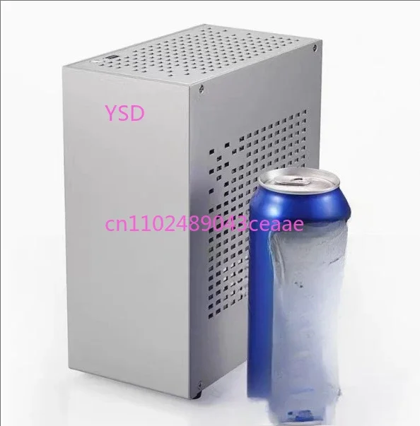 Фото Корпус для игрового ПК SKTC A07, полностью алюминиевый, ITX mini, 4.3L, с одним вентилятором, для видеокарты, малогабаритный, 1U, блок питания, вентилятор 36 мм №3