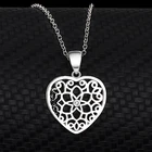 Женское Ожерелье в форме сердца, из серебра подвеска-сердце бижутерия пробы