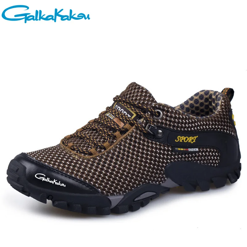 New Outdoor Sports Fishing Leisure Hiking Men's Shoes Non-slip Wear-resistant Mesh Breathable Travel Shoes Large Size 38-46