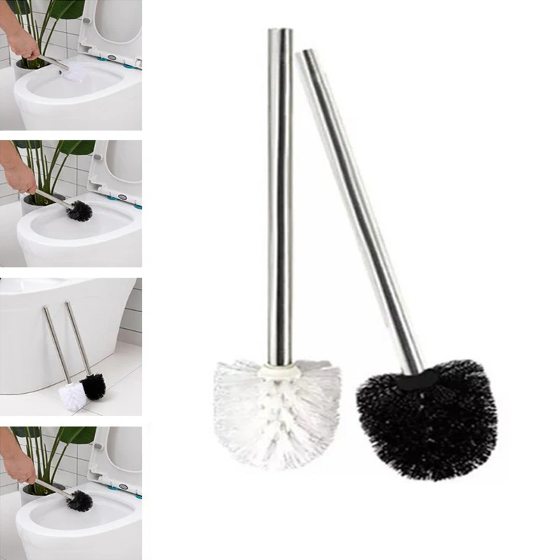 

2023 New Style Toilet Articles For Stainless Steel Handle Toilet Brush Suit Household Hanger Frame Cleaning Brush WC-Borstel