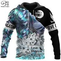 plstar cosmos beautiful pigeon 3d printed 2022 new fashion hoodies sweatshirts zip hooded for menwomen casual streetwear p06