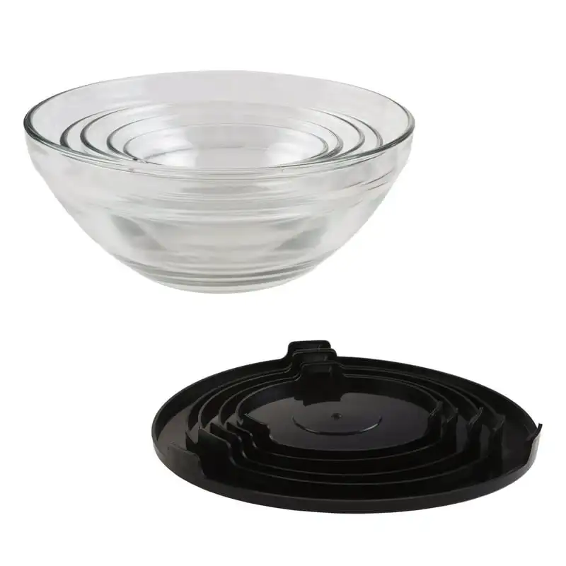 

Food Storage Containers with Snap Lids 10 Pieces Set by (Black)