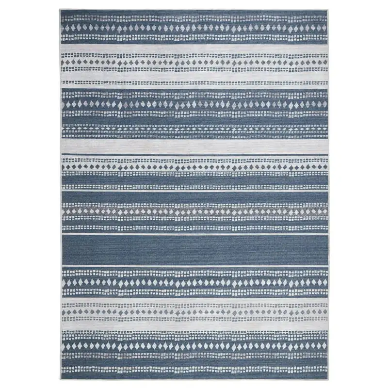 

Stripe Washable Area Rug, Grey, 5'2"x7'2" by Miranda Lambert