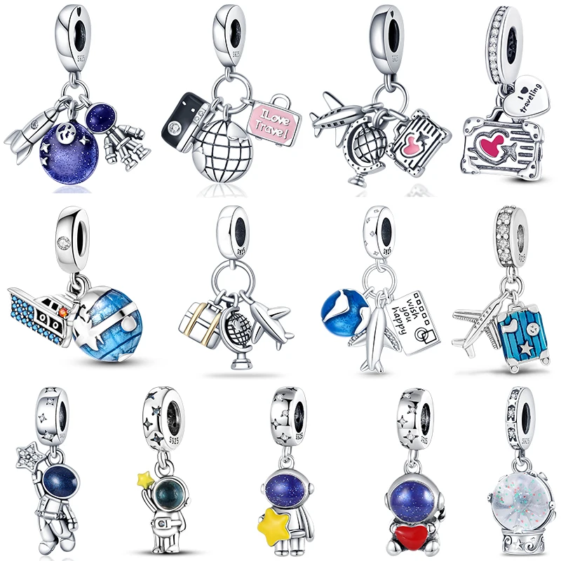 Подвеска женская из серебра 925 пробы с изображением земного шара и сглаза