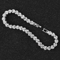 roman crystal bracelet for women natural fashion zircon bracelet full diamond silver bracelet jewelry birthday gift