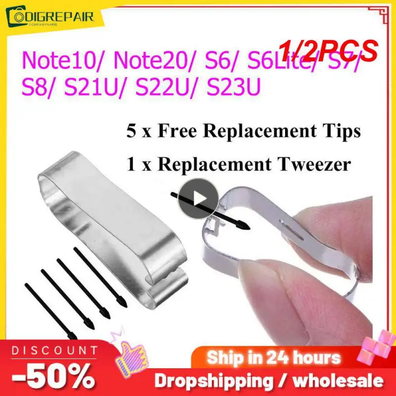 

1/2PCS Removal Tweezers Tool Touch Stylus S Pen Nib Tips For -Galaxy Tab S6 T860 T865/S6 Lite 10.4 SM-P610 SM-P615