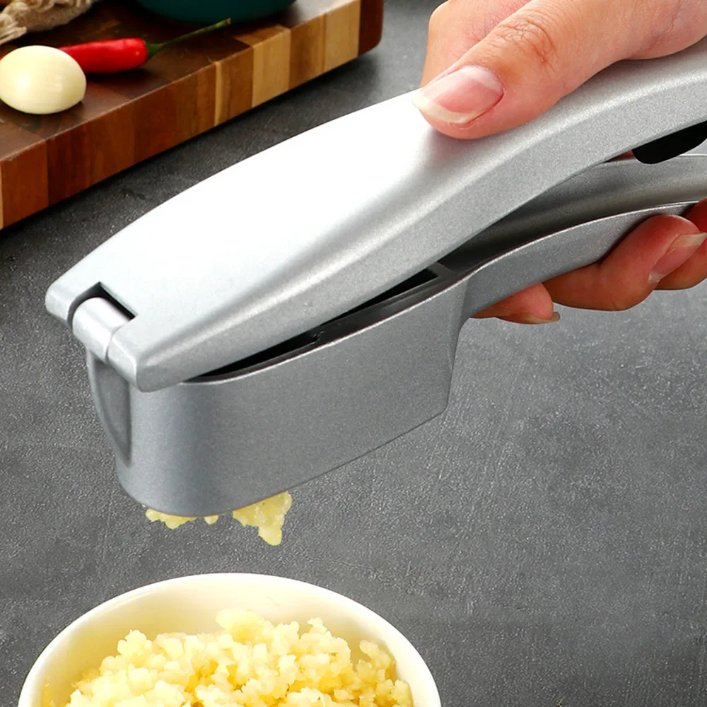 

2 in 1 Garlic Press Slicer Ginger Mincer with Slicing and Grinding Kitchen Cooking Tools easy Squeeze Rust Proof