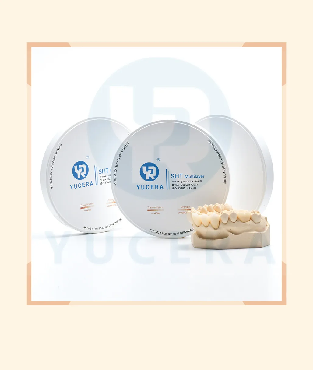 Yucera SHT Multicapa 98mm Zirconia Boque Dental Y Laboratorio Dental Cad Cam